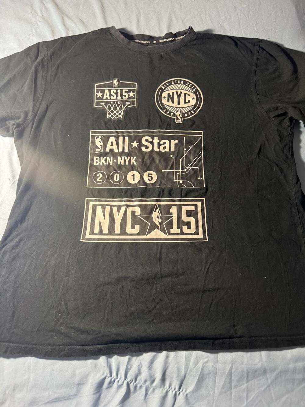 Zipway NBA All Star 2015 NYC T-Shirt Size L Black